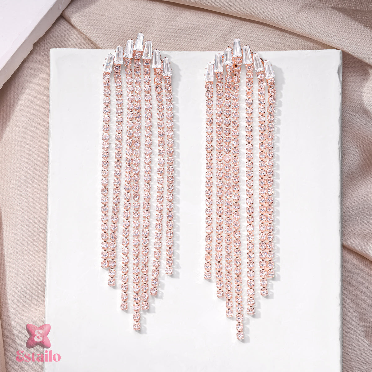 Crystal Cascade Earrings
