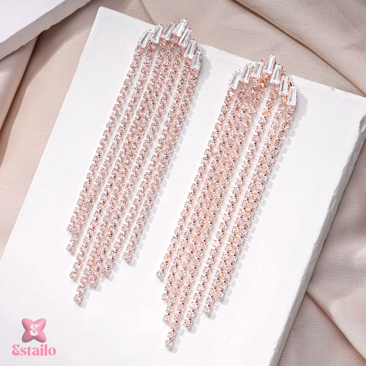 Crystal Cascade Earrings