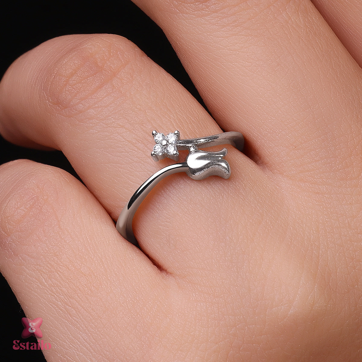 Dainty Blossom Wrap Ring