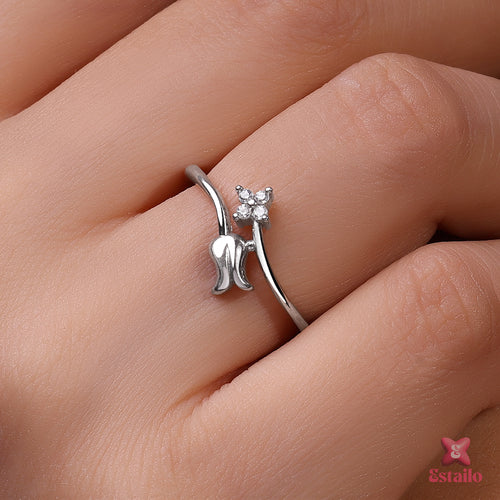 Dainty Blossom Wrap Ring