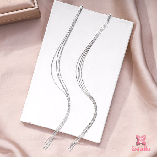 Glimmering Filament Drops Earrings