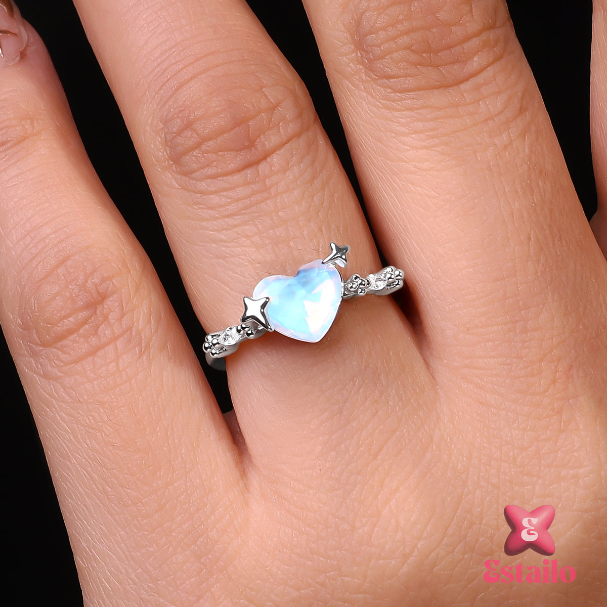 Opaline Dream Heart Ring