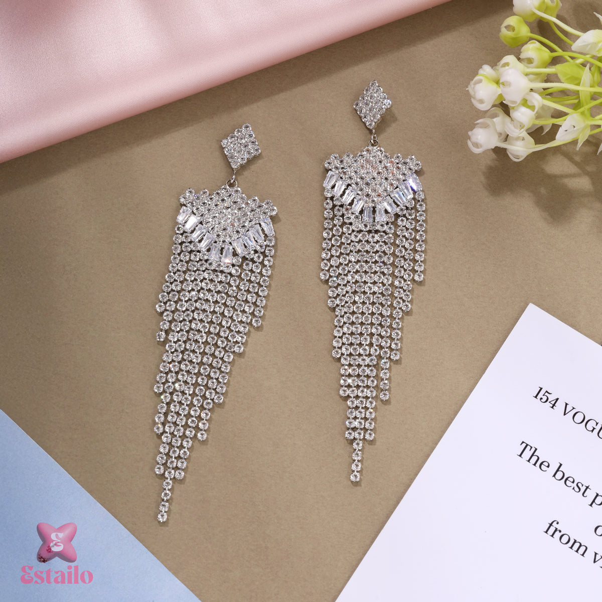 Glimmering Cascade Earrings
