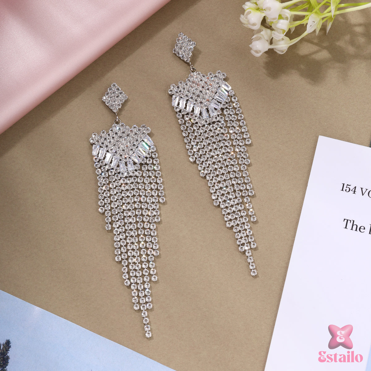 Glimmering Cascade Earrings