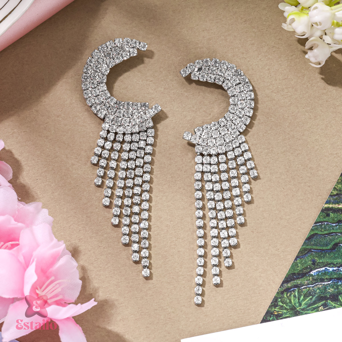 Glamour Crescent Dangles Earrings