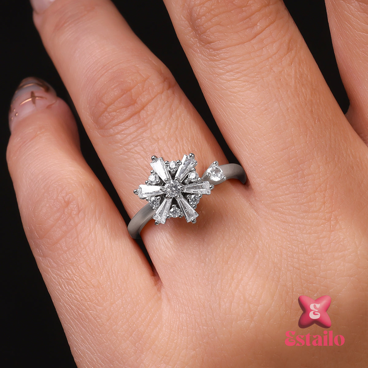 Snowflake Spinner Ring