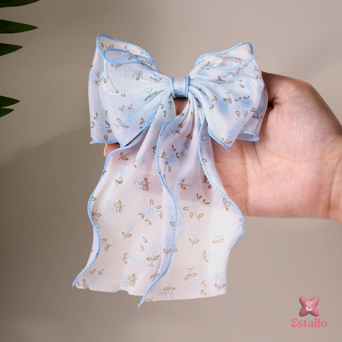Sky Bloom Hair Bow Clip