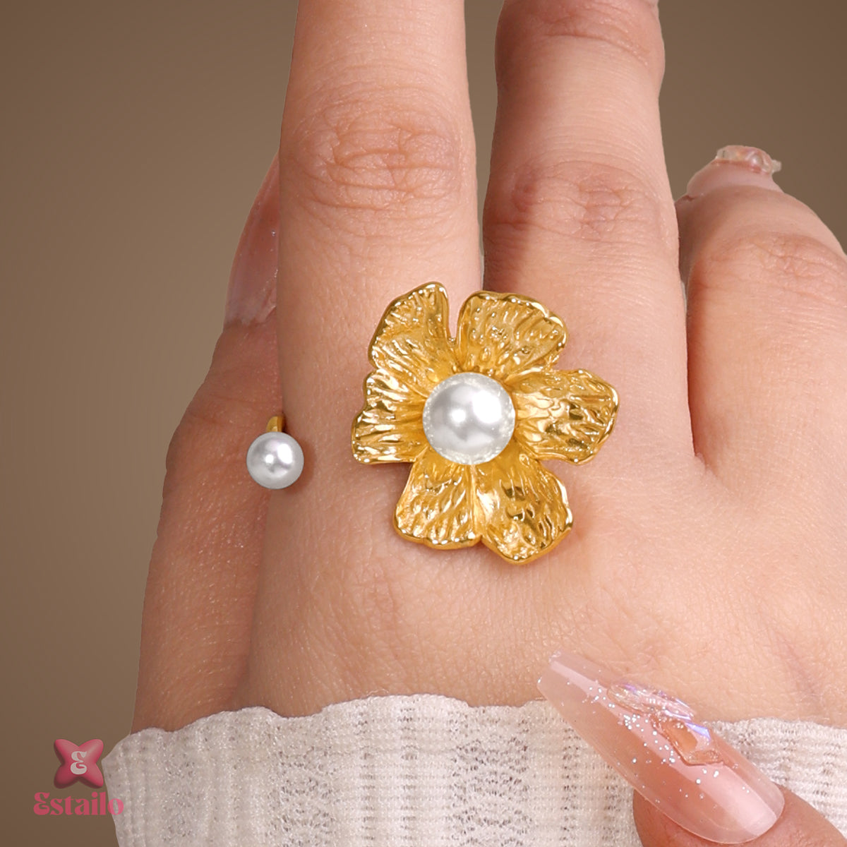 Ivory Bloom Statement Ring