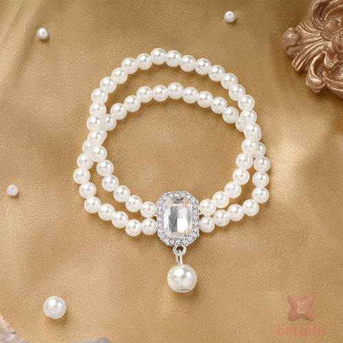 Royal Pearl Charm Bracelet