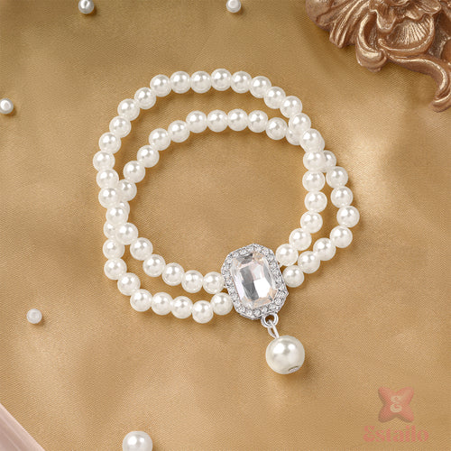 Royal Pearl Charm Bracelet