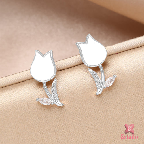Crystal Tulip Earrings
