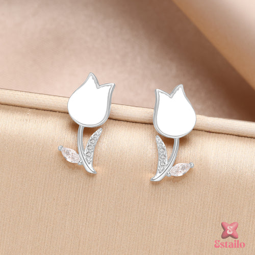Crystal Tulip Earrings