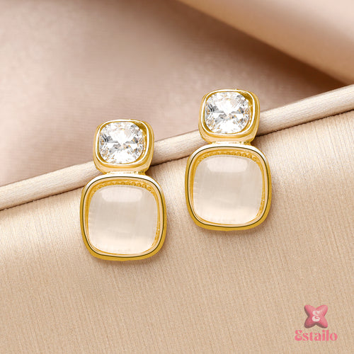 Radiant Square Studs Earring