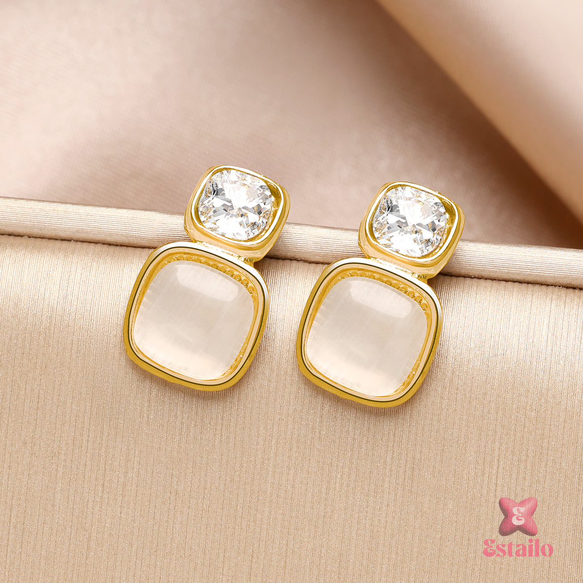 Radiant Square Studs Earring
