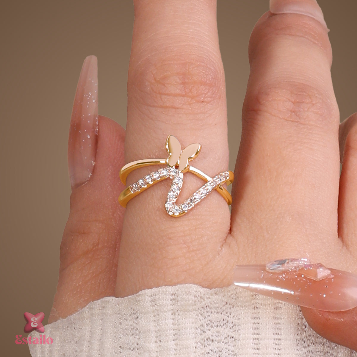 Swirl Butterfly Ring
