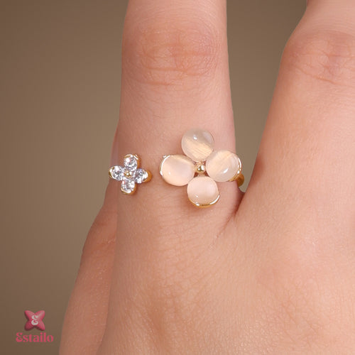 Ivory Petal Duo Ring