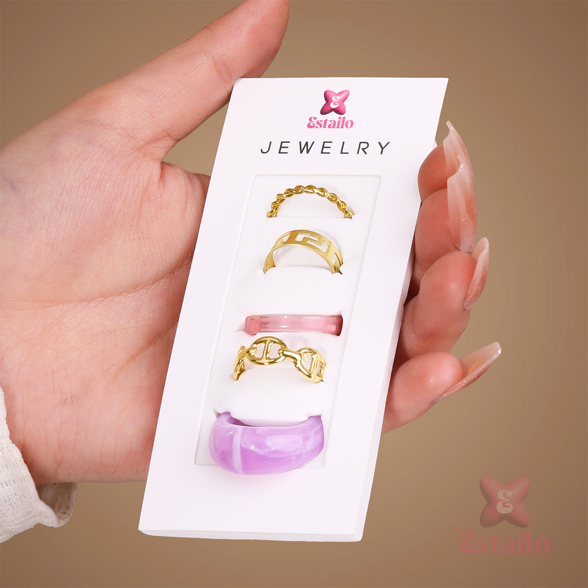 Celestial Circles Ring Set
