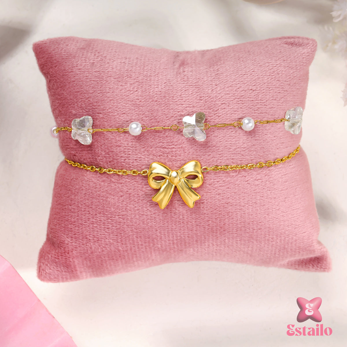 Pearl & Ribbon Bracelet