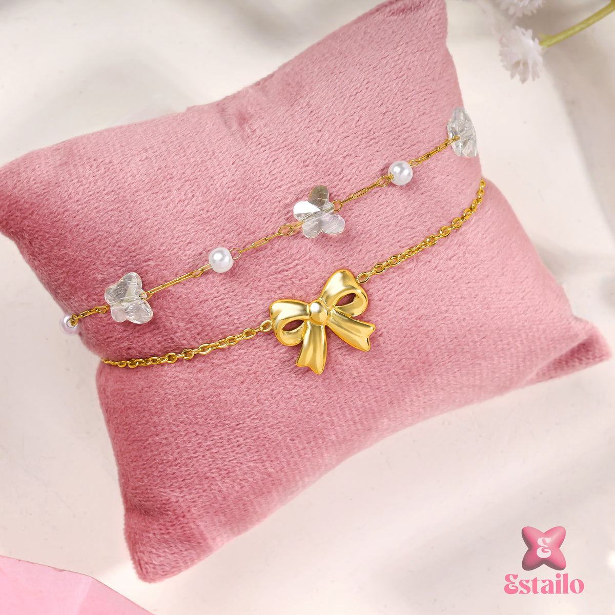 Pearl & Ribbon Bracelet