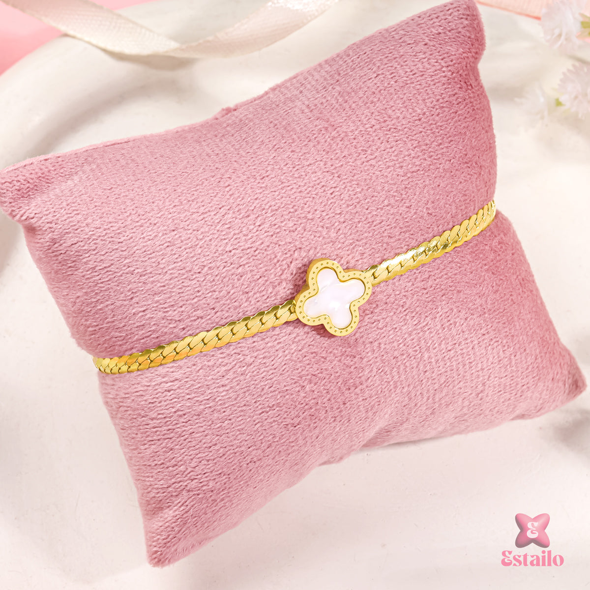 Gilded Clover Charm Bracelet