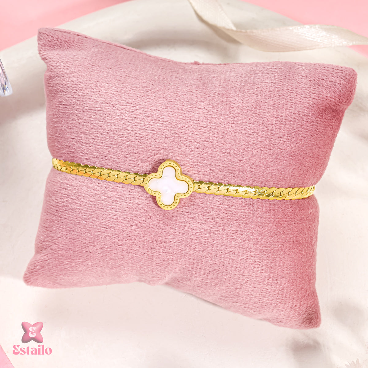 Gilded Clover Charm Bracelet