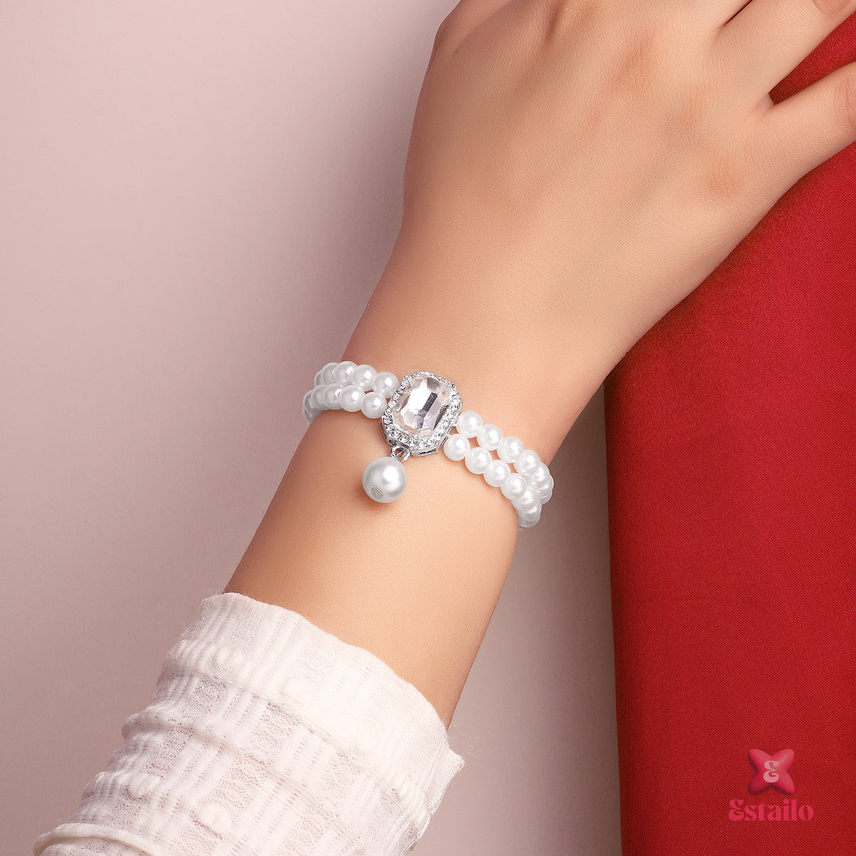 Royal Pearl Charm Bracelet