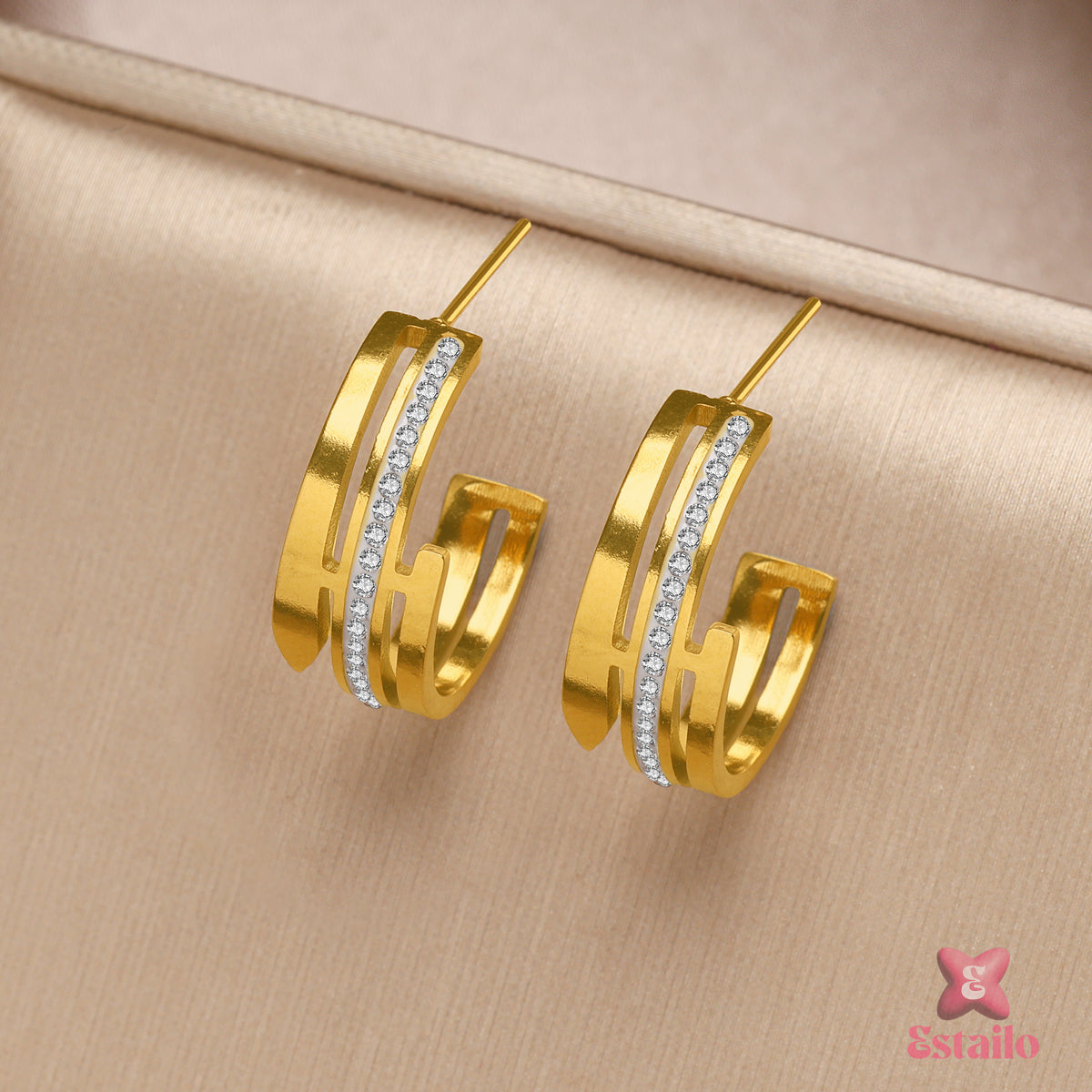 Golden Halo Hoops Earring