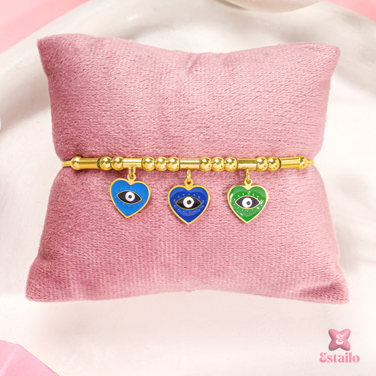 Golden Love Bead Bracelet