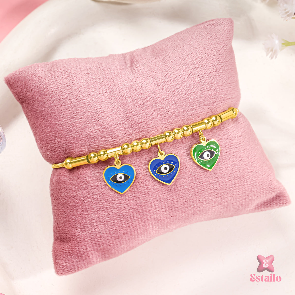 Golden Love Bead Bracelet