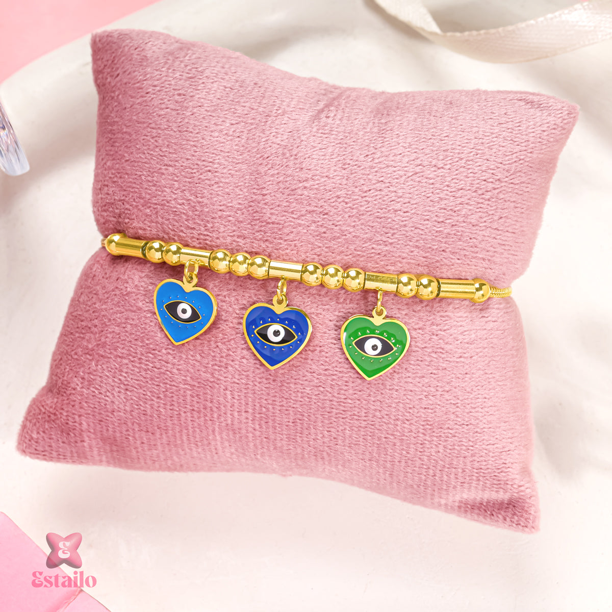 Golden Love Bead Bracelet