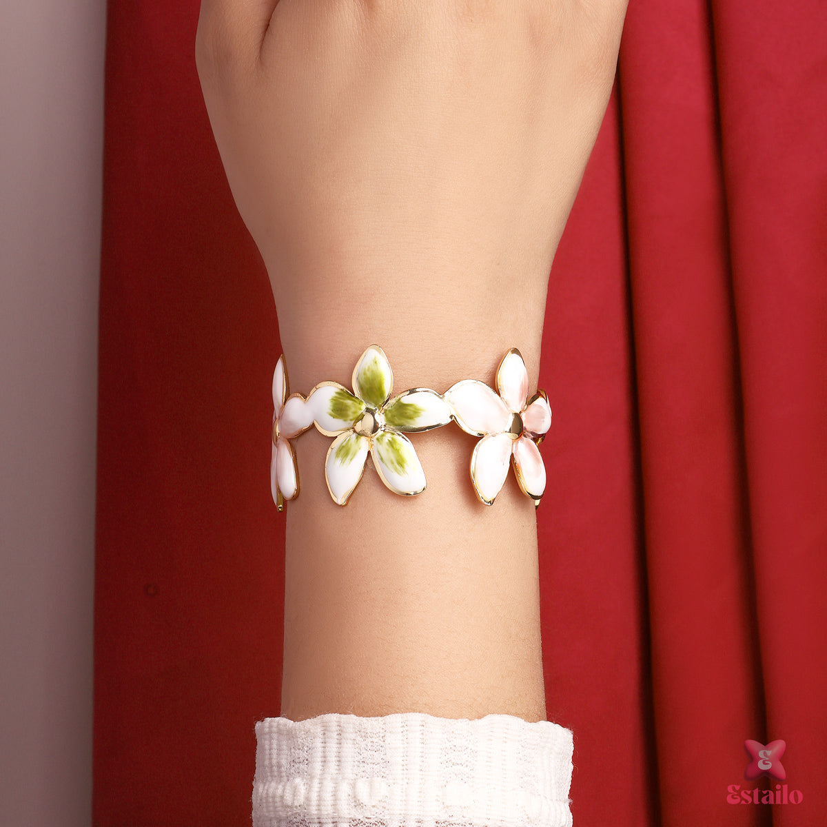 Blossom Glow Cuff Bracelet