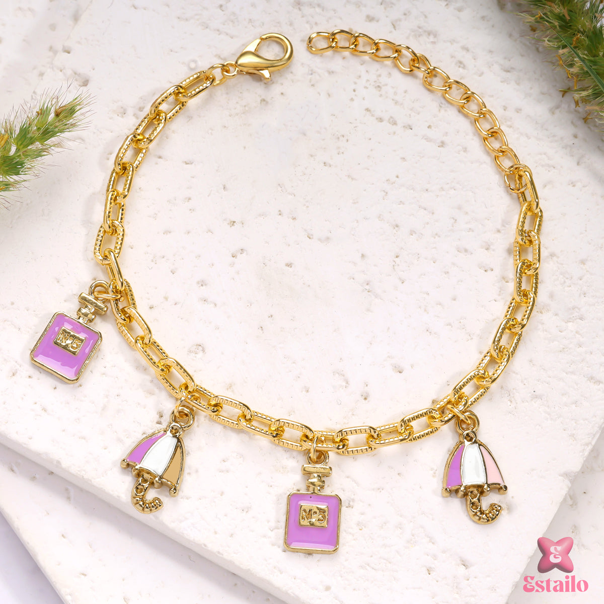 Rainy Day Glam Charm Bracelet