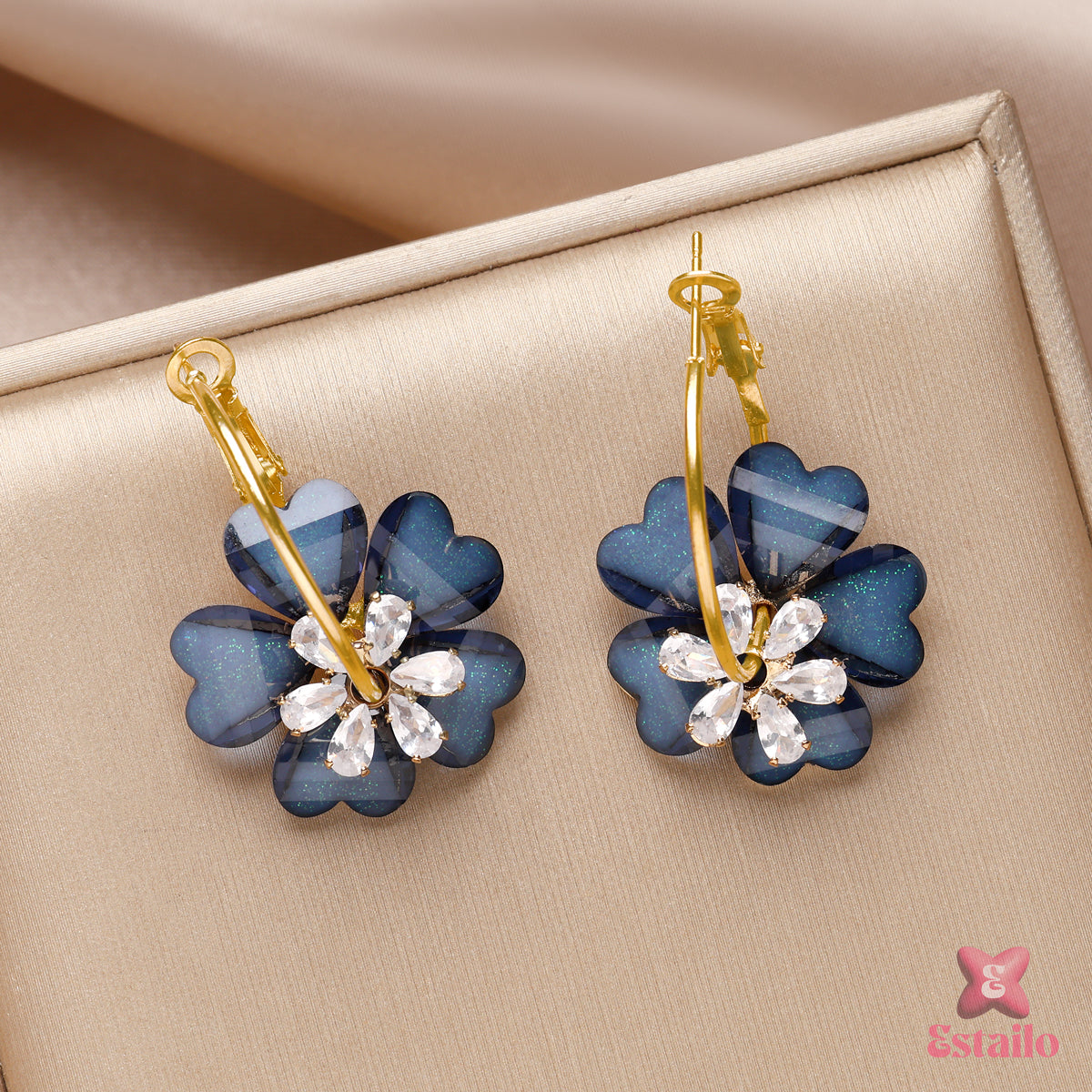 Midnight Blossom Dangles Earrings