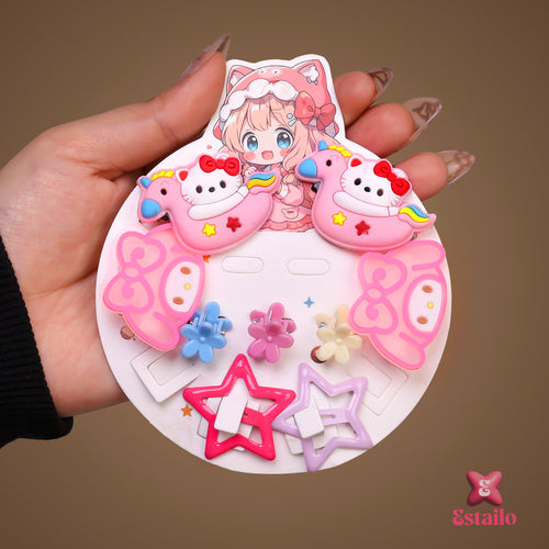 Fuzzy Kitty Flower Clip