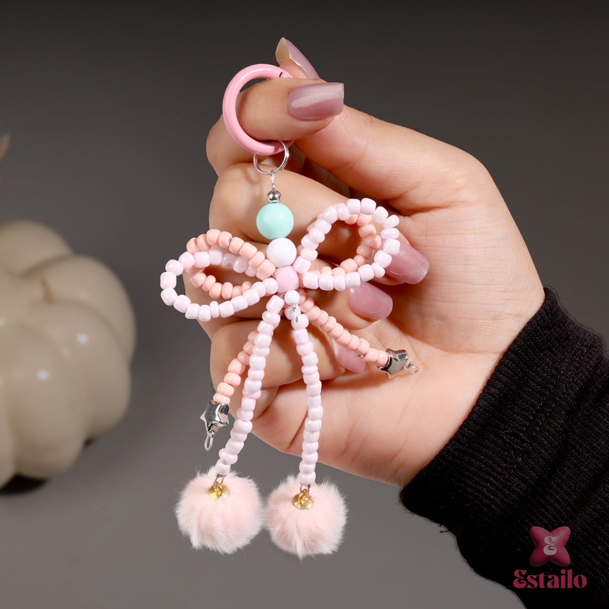 Multicolour Bow Bag Charm