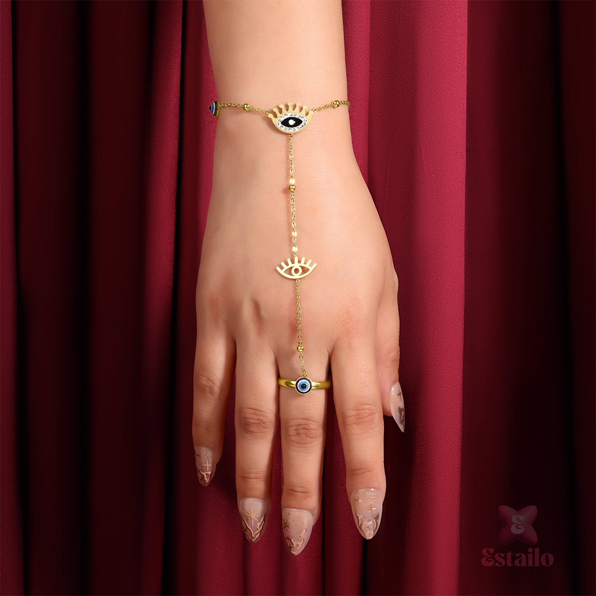 Evil Eye Hand Chain Bracelet