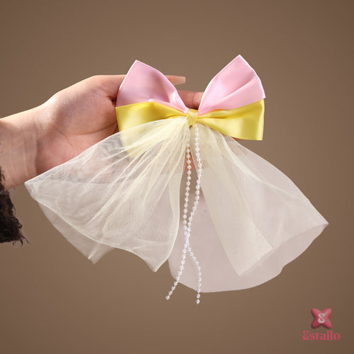 Sunshine Blush Hair Bow Clip