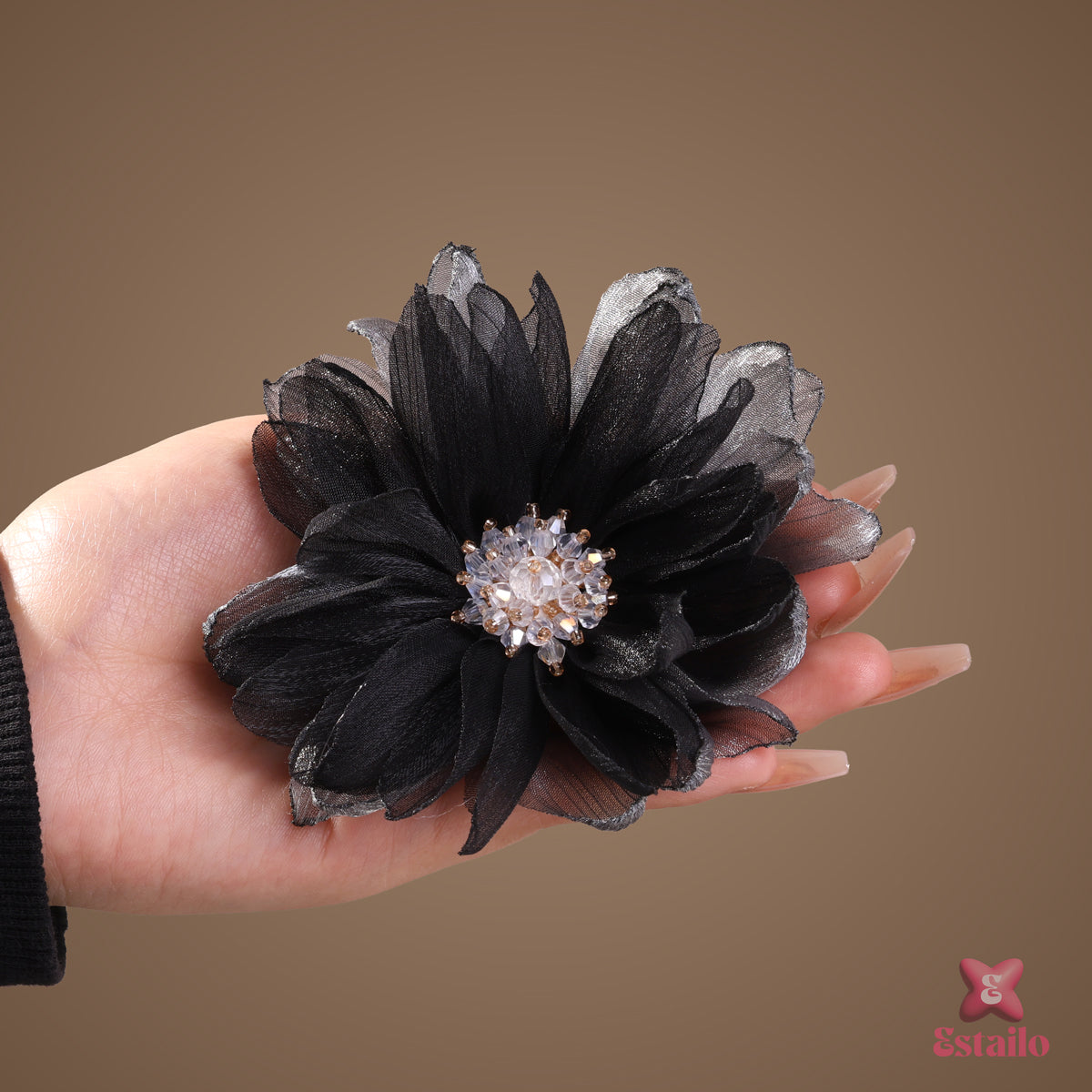 Black Orchid Hair Clip