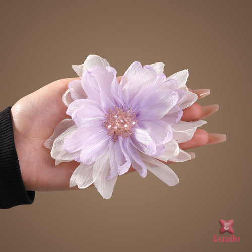 Arctic Lavender Rose Hair Clip