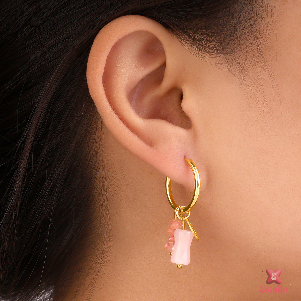 Beery Drop Hoops Earring
