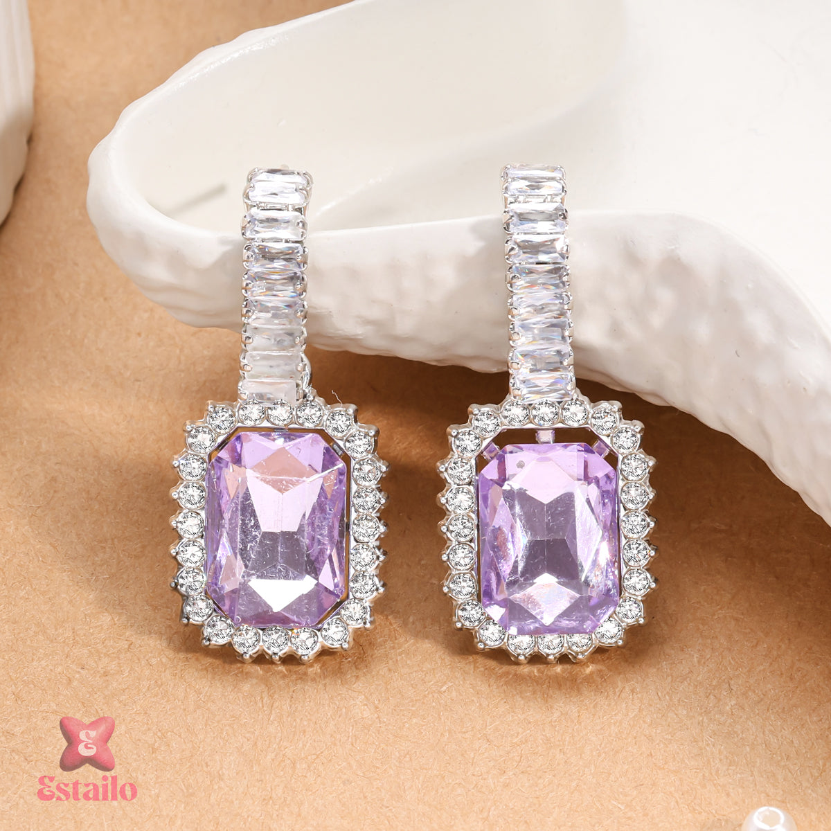 Royal Halo Drop Earrings