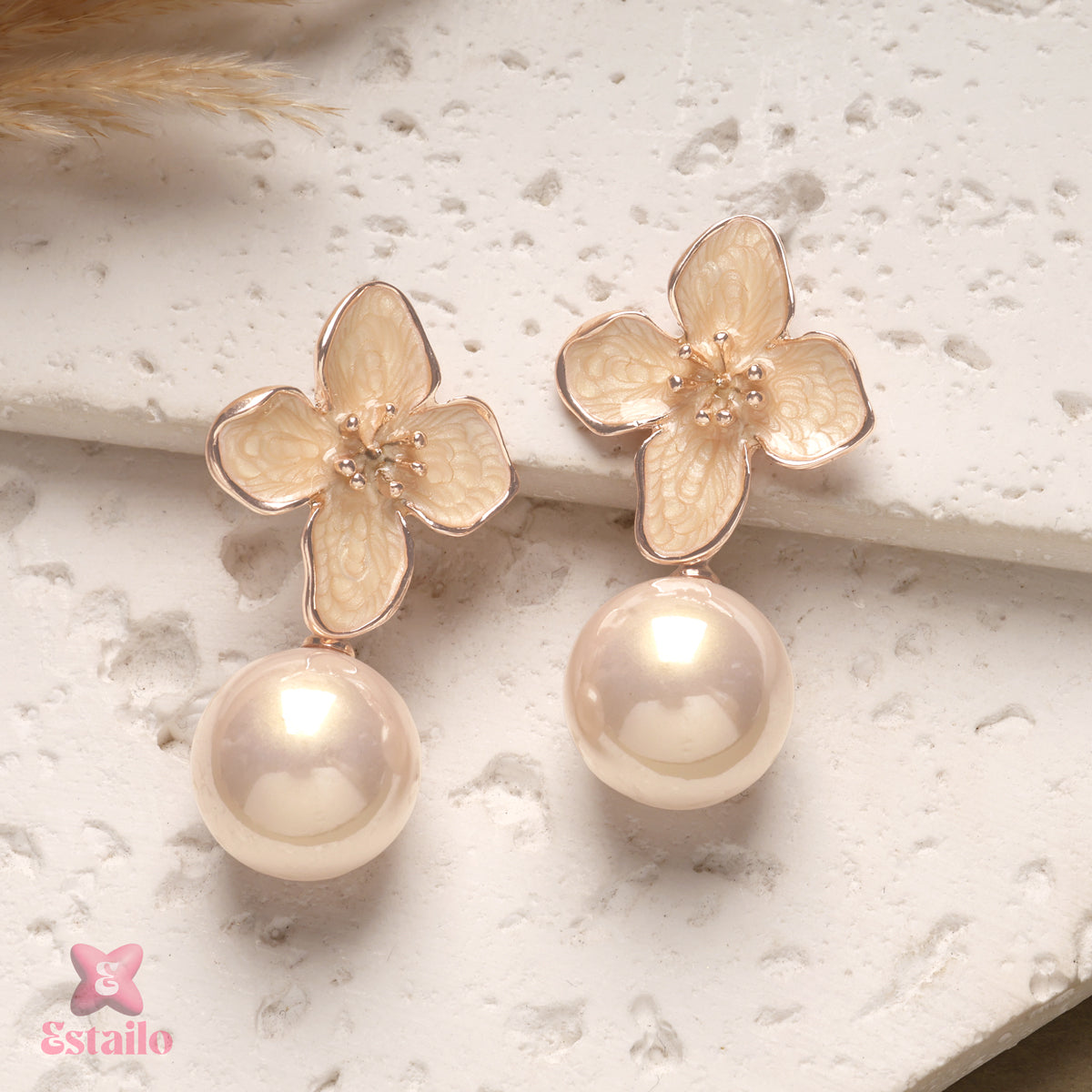 Flora Pearl Dangles Earrings