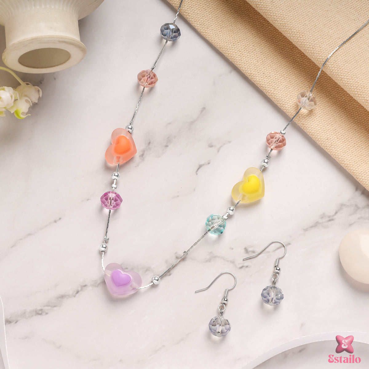 Heart Drop Jewelry Set