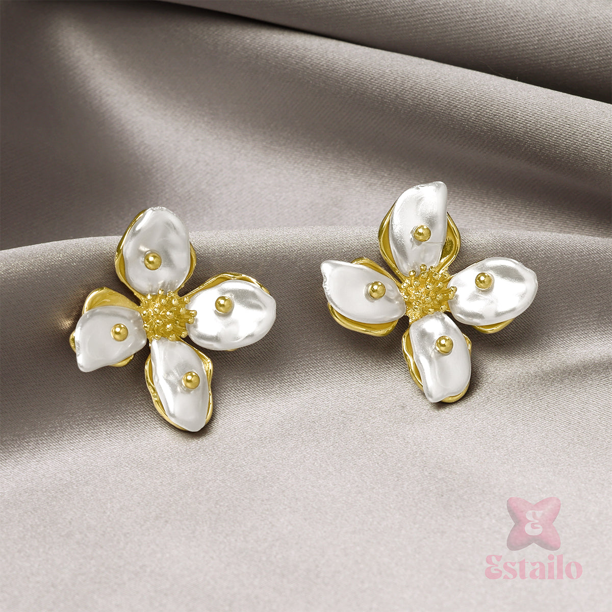 Ivory Bloom Studs Earring