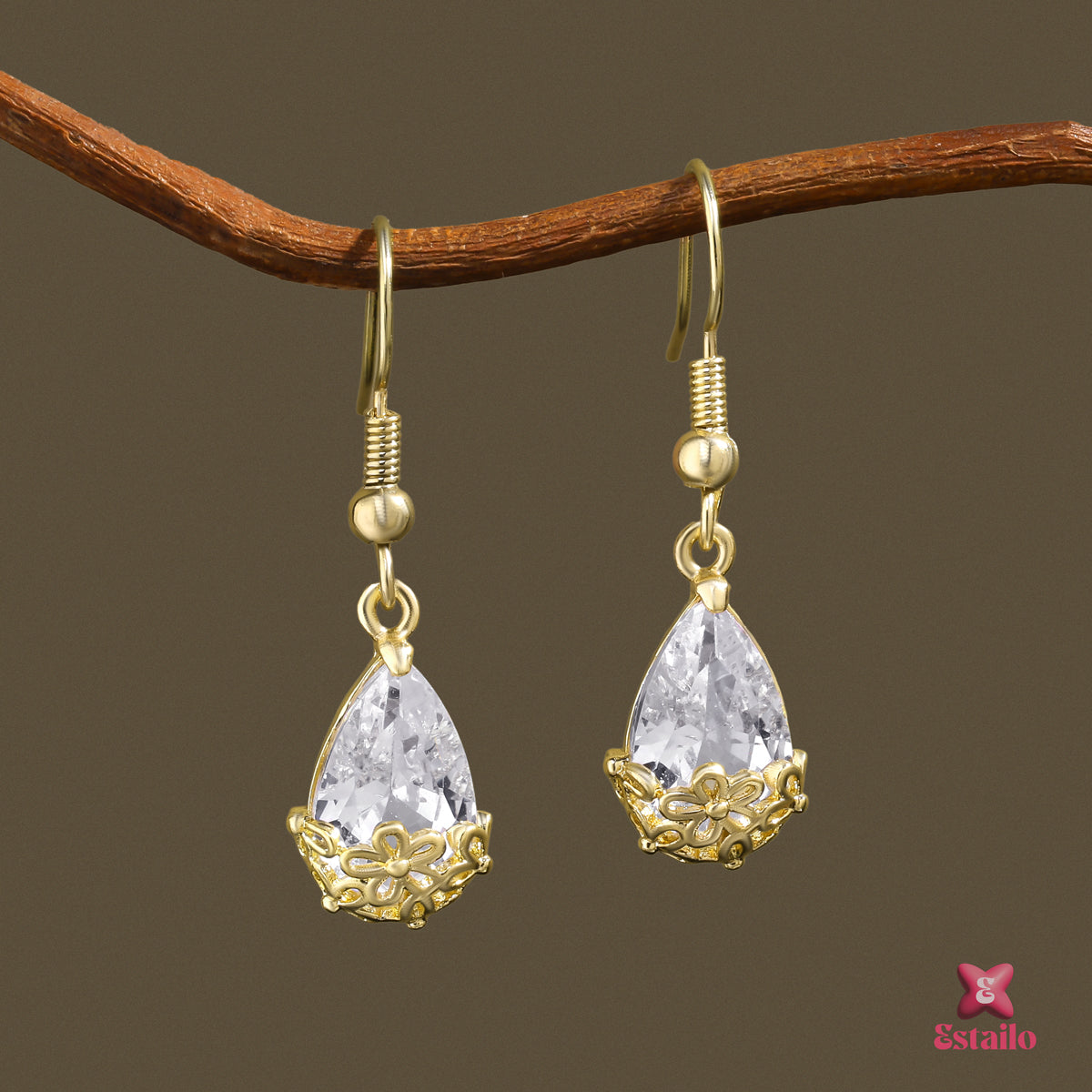 Elegant Stone Drops Earring