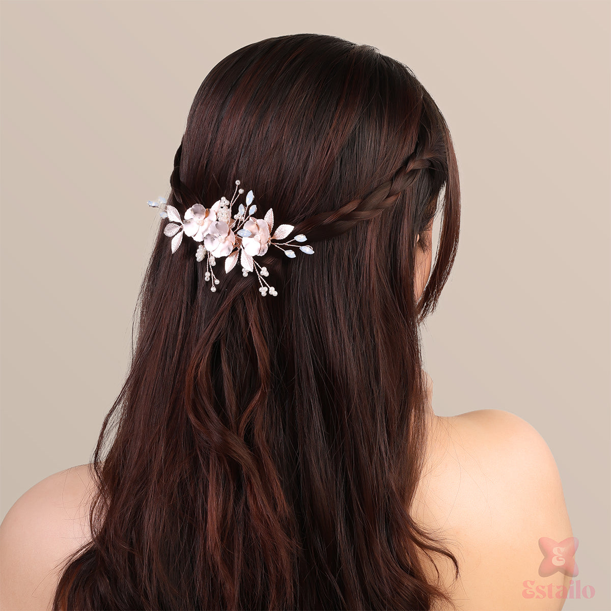 Rosé Pearl Bloom Hair Clip