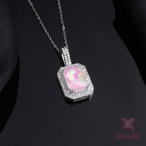 Sterling Silver Pink Necklace