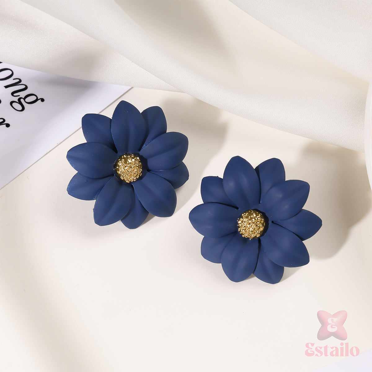Navy Nectar Studs Earring