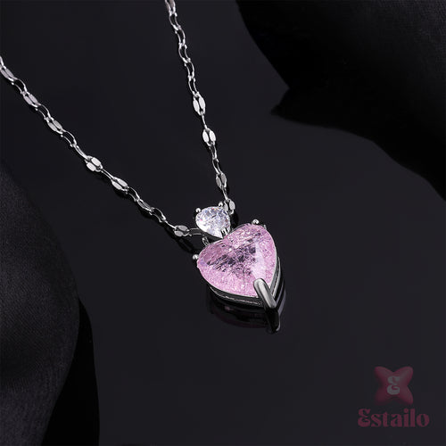 Pink Heart Necklace
