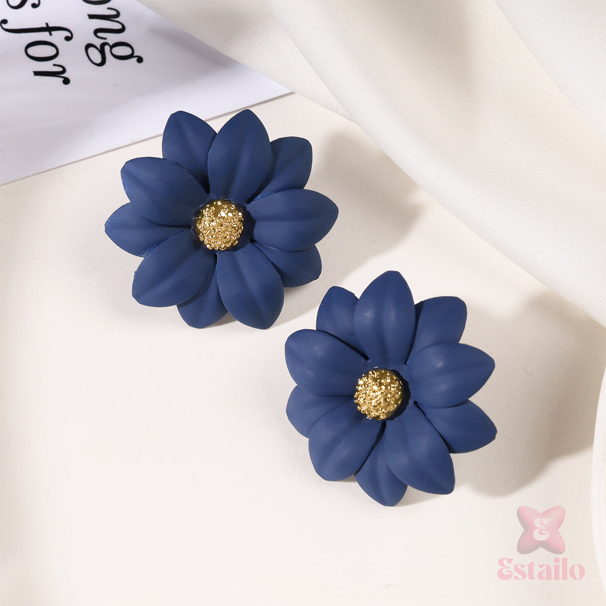 Navy Nectar Studs Earring